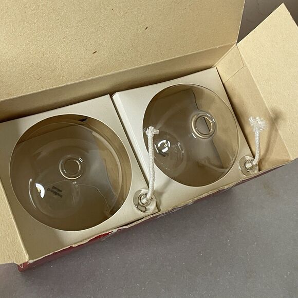 Crate & Barrel Handblown Clear Art Glass Oil Lamps -MCM Style - Old New Stock - Picture 8 of 11